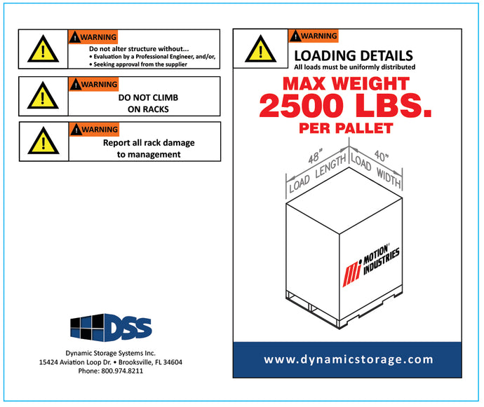 RAKSafe Custom Rack Safety Signs - Motion Industries